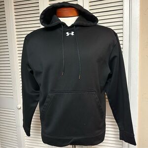 UNDER ARMOUR Size MEDIUM Hooded Sweatshirt BLACK